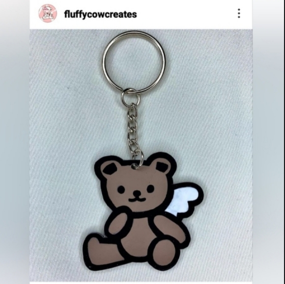 4/$60 New Angel Teddy Bear Keychain - Hand-Made - Picture 3 of 5